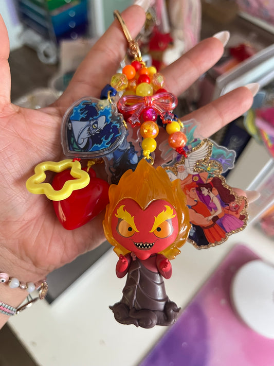 Handmade Fancy & Chunky Beaded Bag Charm - 23
