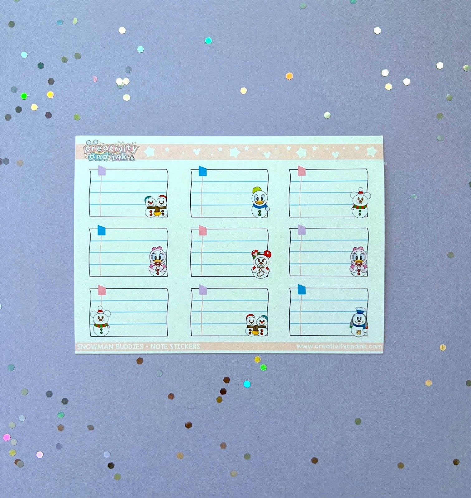 Snowman Magic / Notes Stickers – Creativity and Ink
