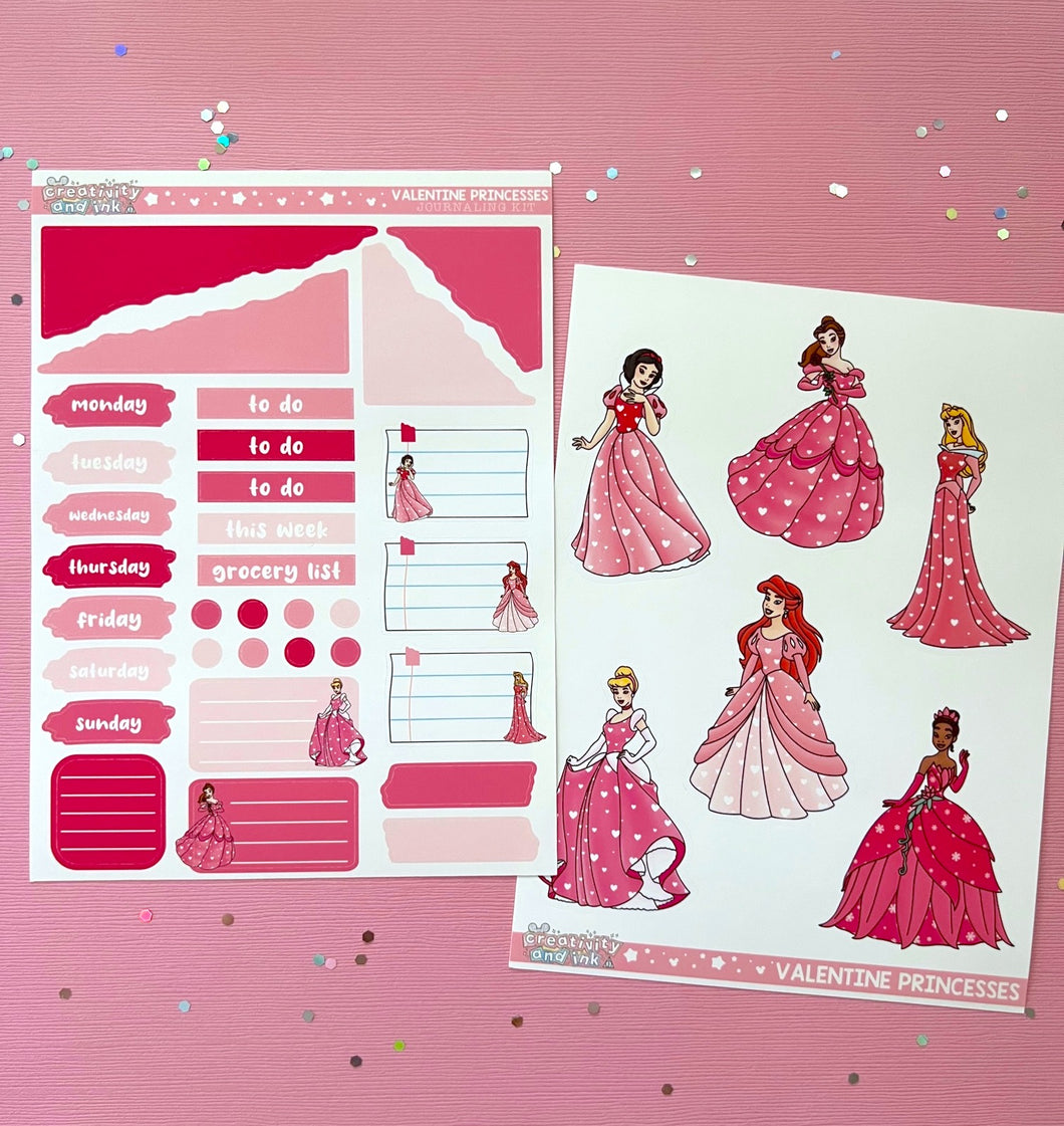 Valentines Princesses / Journal Kit