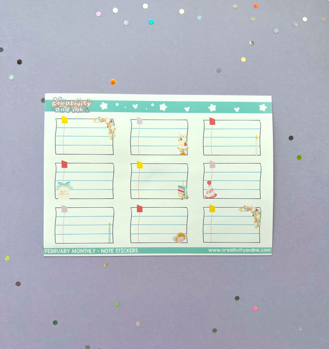 Birthday / Notes Stickers