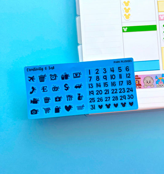 Park Plushies / Foiled Icons + Date Squares