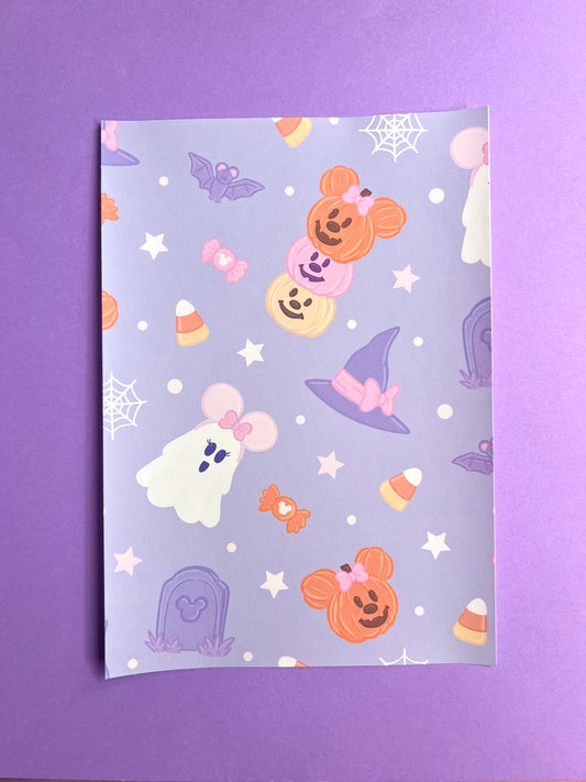 Purple Pumpkin FULL PAGE Sticker Paper (6x9)
