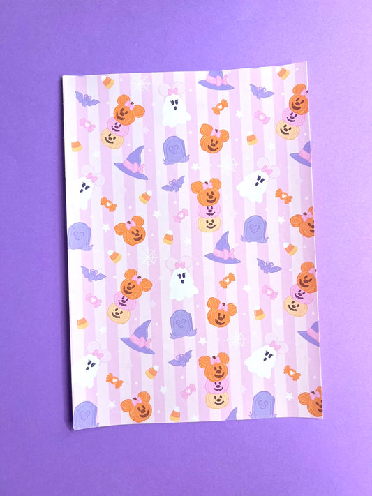 Pink Pumpkin FULL PAGE Sticker Paper (6x9)