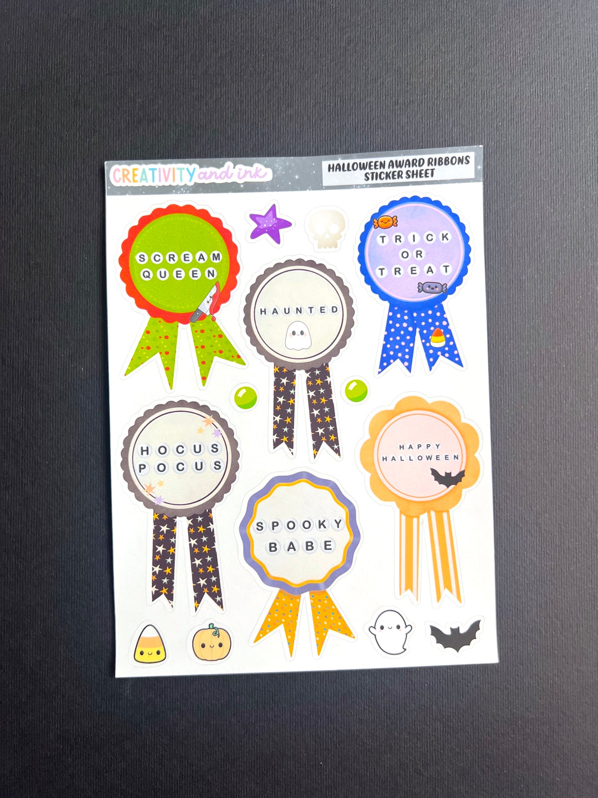 Halloween Award Ribbons / Sticker Sheet