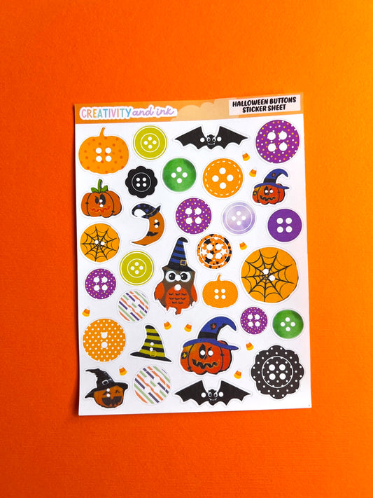 Halloween Buttons / Sticker Sheet