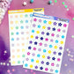 Star shaped Letters Sticker Sheet