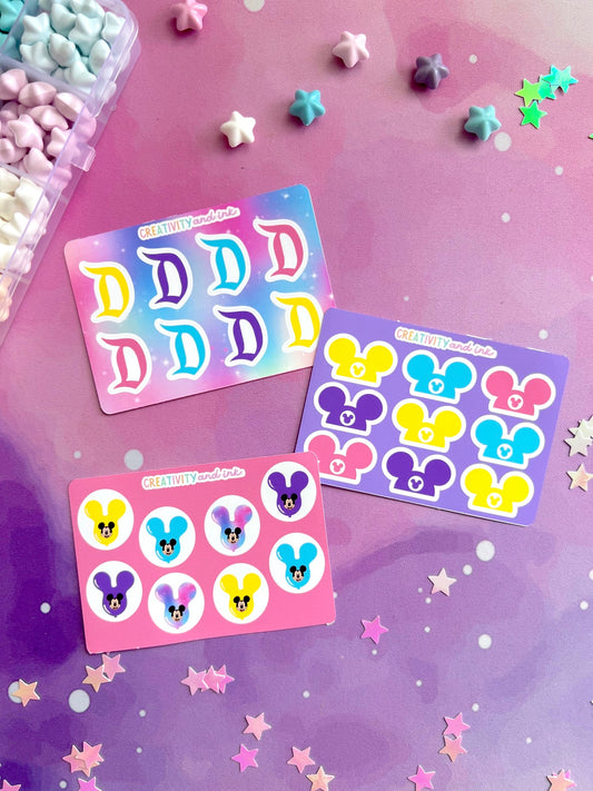 Galaxy Colorway / $2 Mini Sticker Sheets