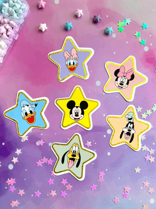 Sensational Stars / Gold Glitter Foil Die Cut Sticker Pack (OOPS)