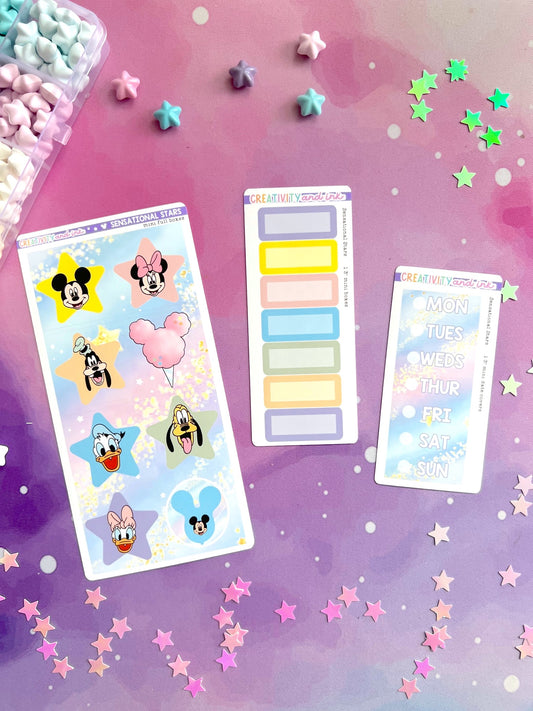 Sensational Stars / Mini Boxes - Sheets (1.3"  SIZE)
