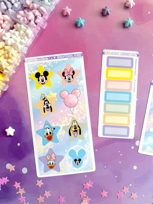 Sensational Stars / Mini Boxes - Sheets (1.3"  SIZE)