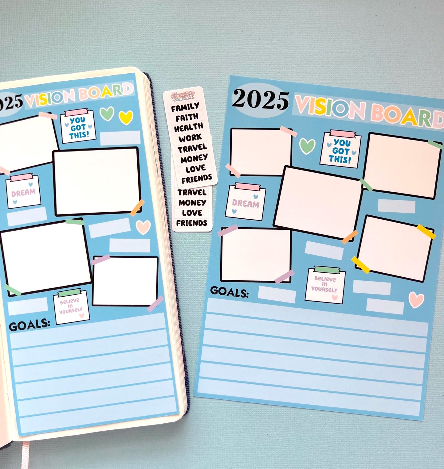 2025 Vision Board / Sticker Dashboard