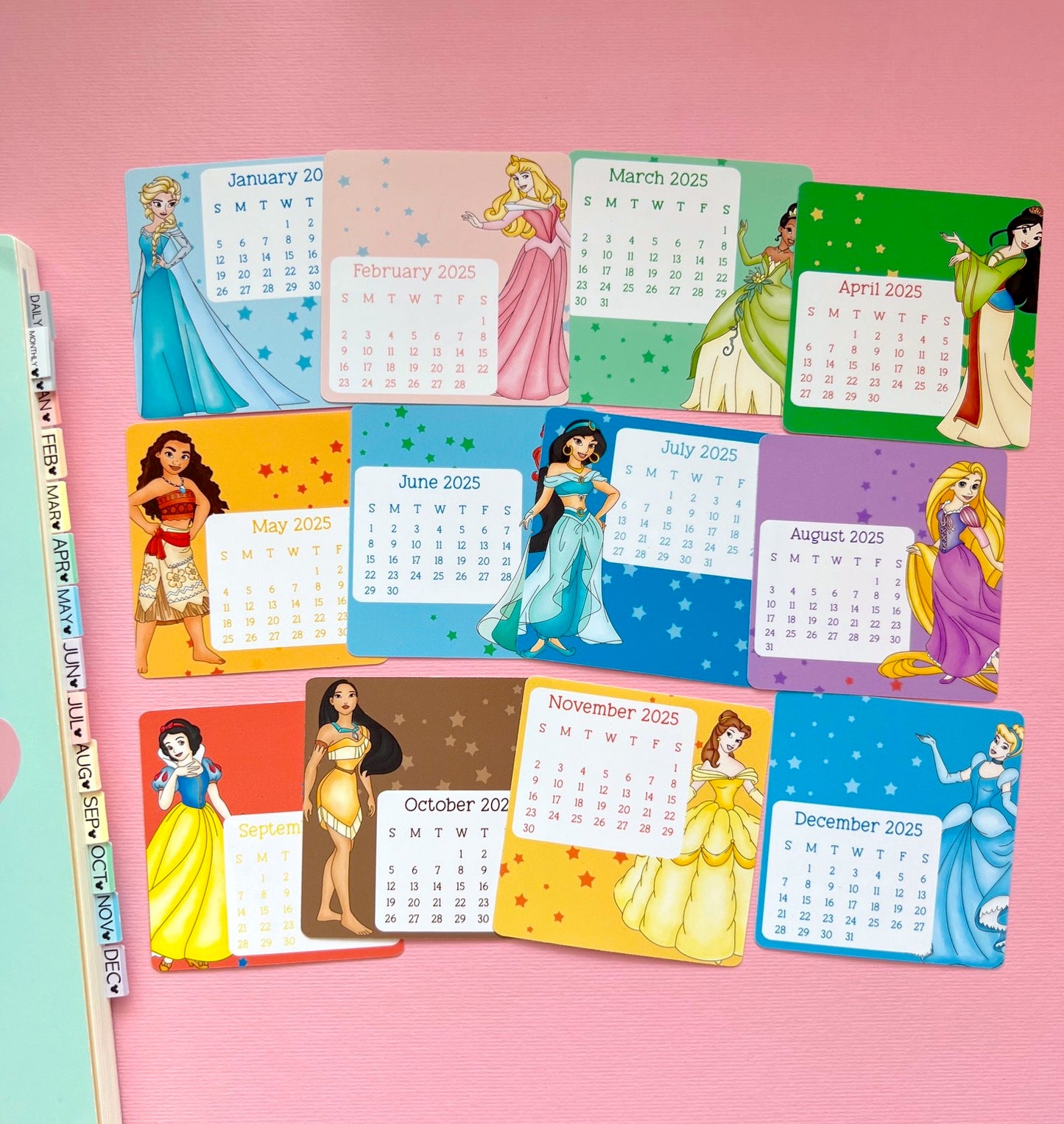 2025 Princess Calendar Die Cut PACK