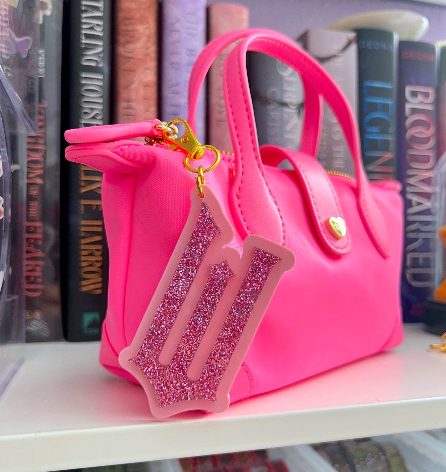 W Letter Bag Charm / Keychain