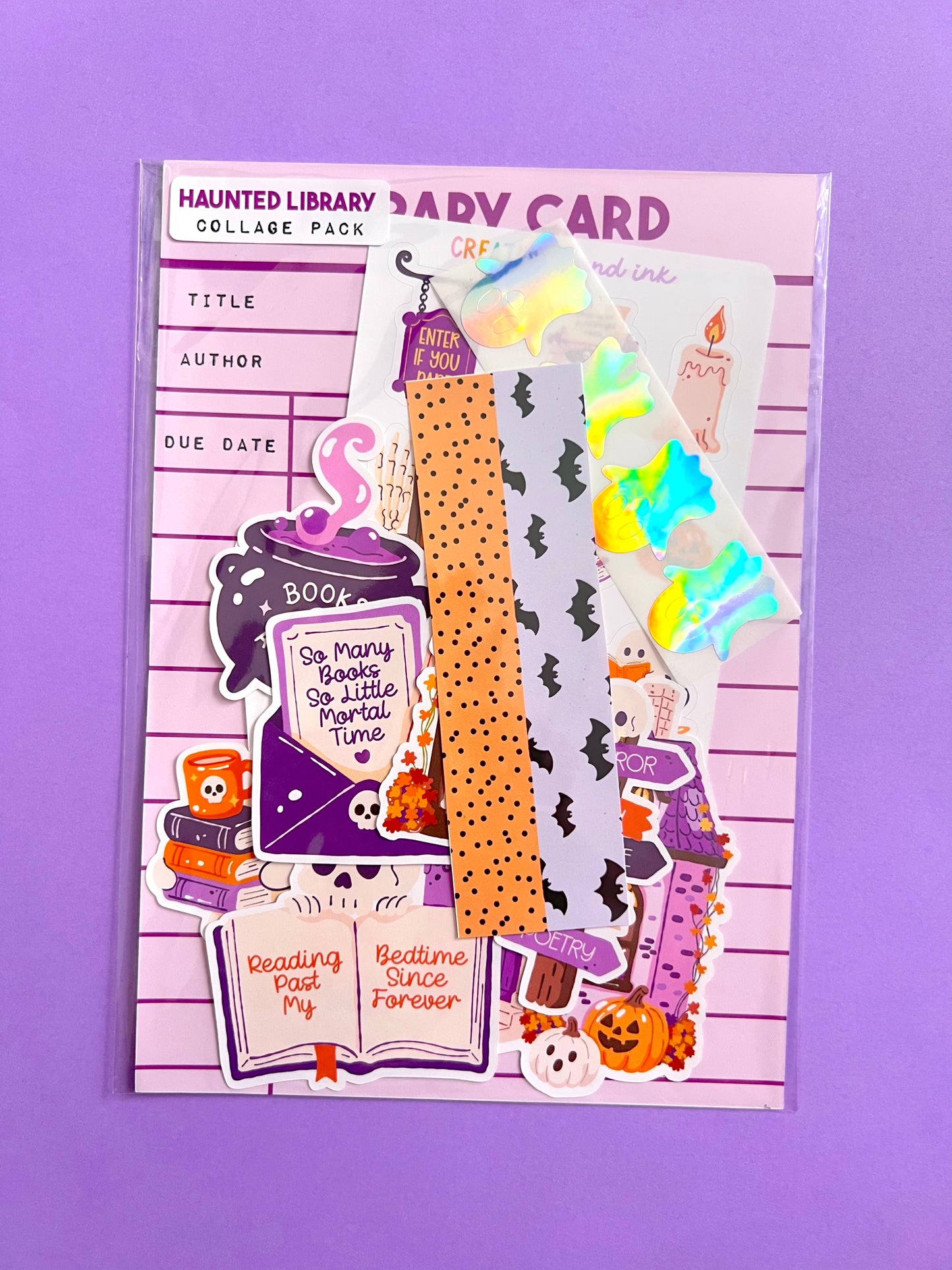 Haunted Library / Collage & Sticker Pack