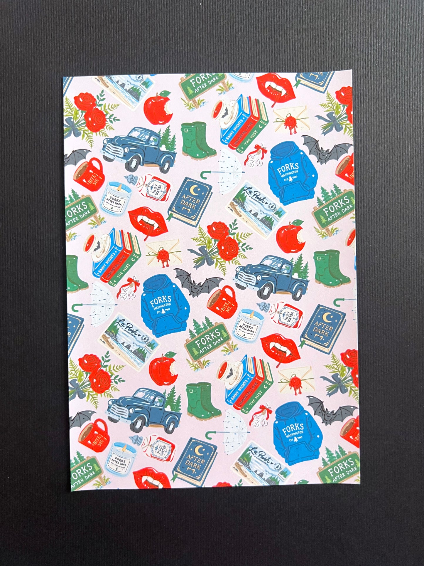 Forks FULL PAGE Sticker Paper (6x9)