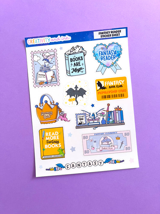 Fantasy Reader / Sticker Sheet