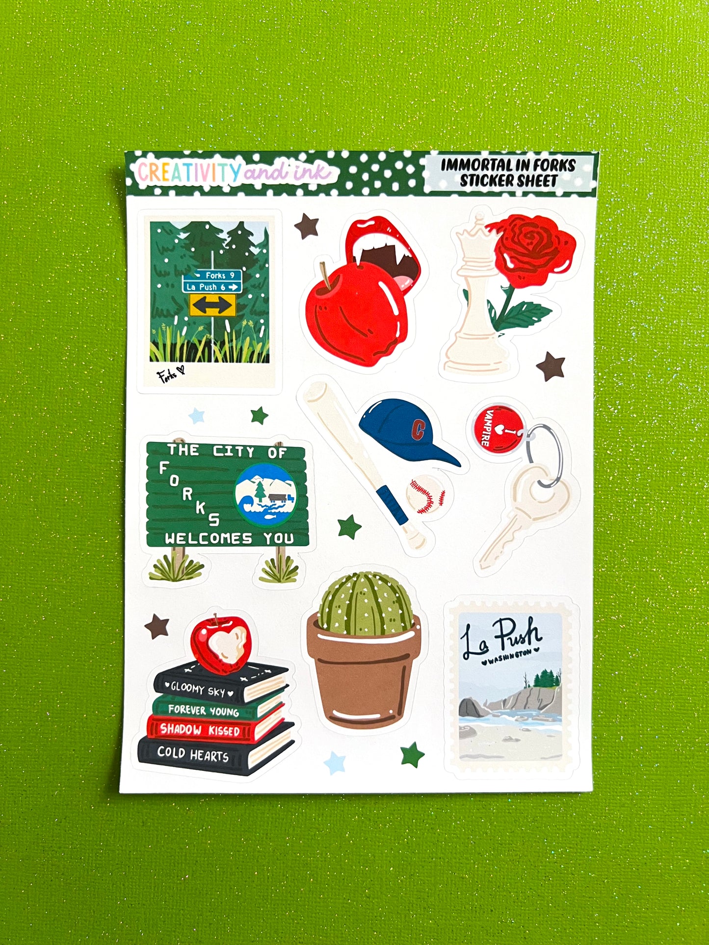Immortal in Forks / Sticker Sheet