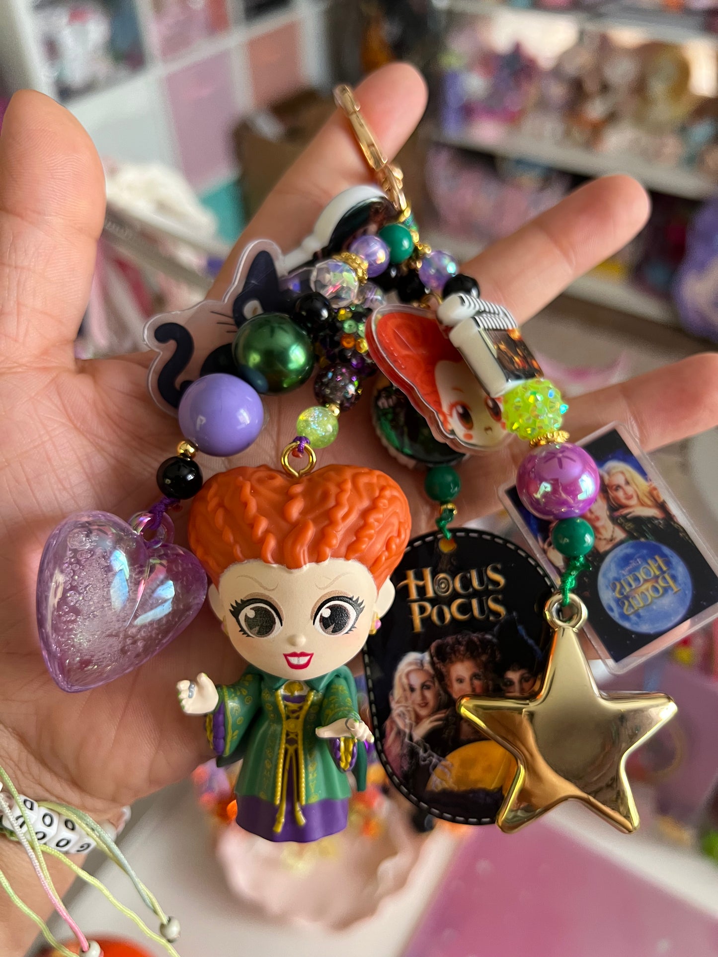 Handmade Fancy & Chunky Beaded Bag Charm - 2