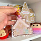 Gingerbread House w/ Bell Bag Charm / Keychain