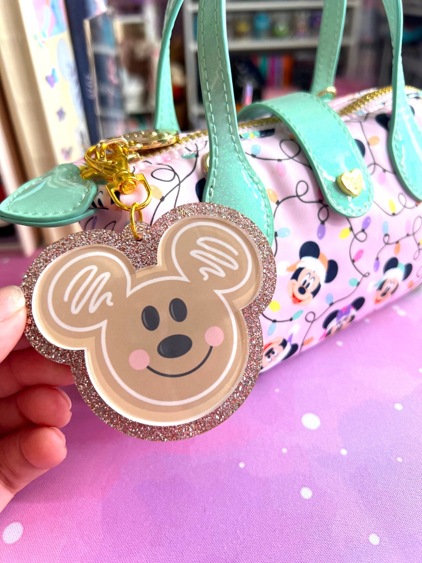 Gingerbread Head Bag Charm / Keychain (CHOOSE)