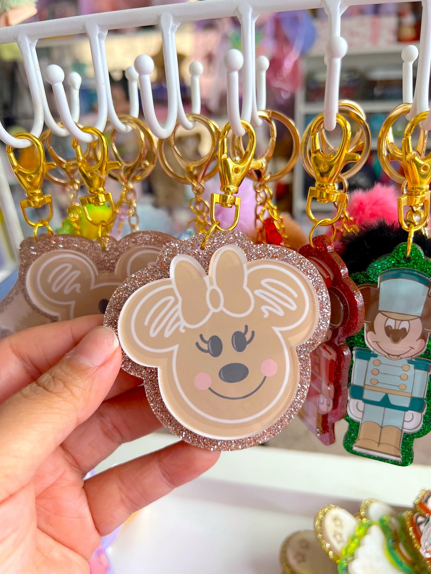 Gingerbread Head Bag Charm / Keychain (CHOOSE)