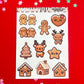 Gingerbread Deco Sticker Sheet