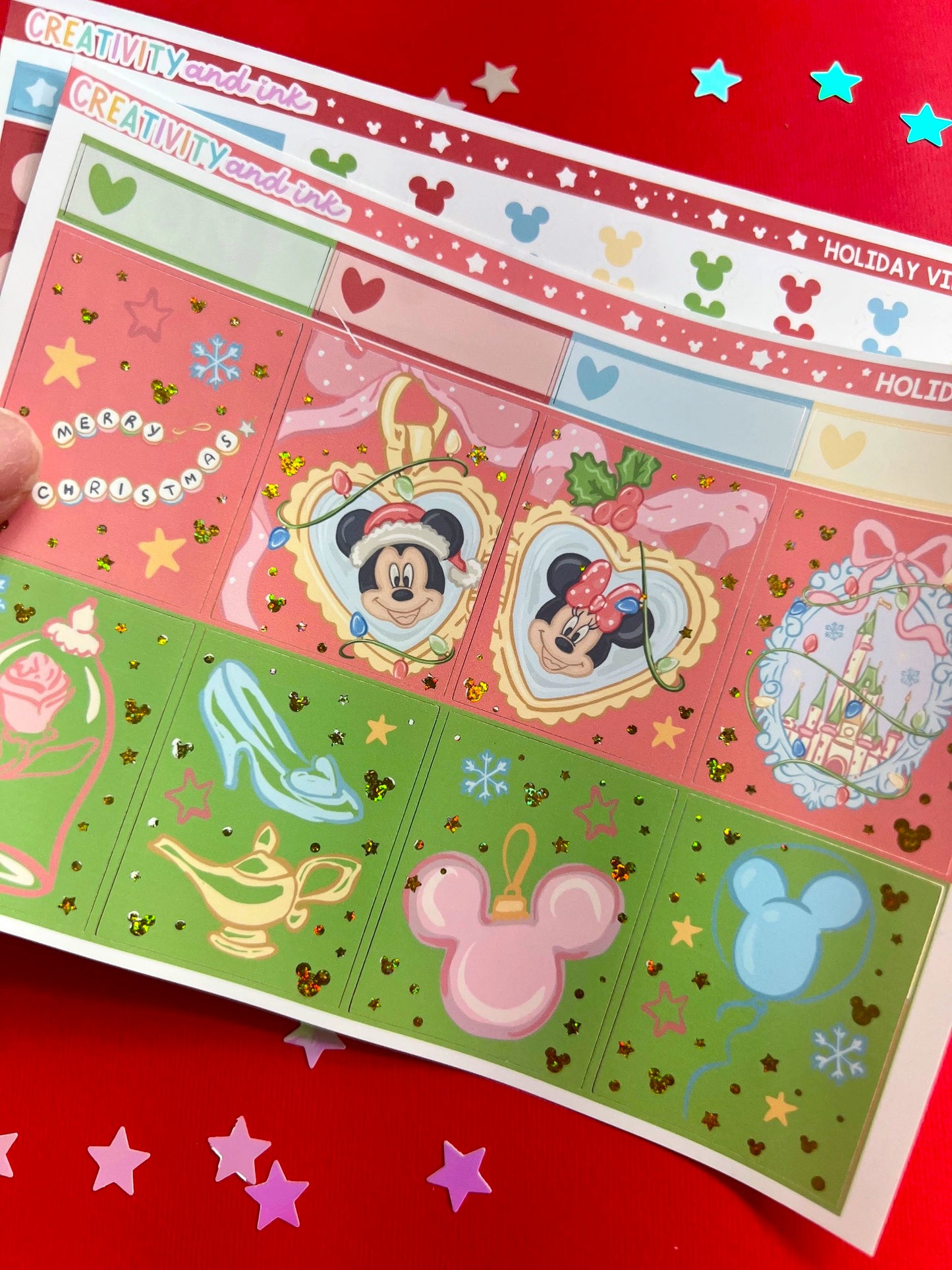 Holiday Vibes / GOLD GLITTER Foil Full Kit (1.5" BOXES)