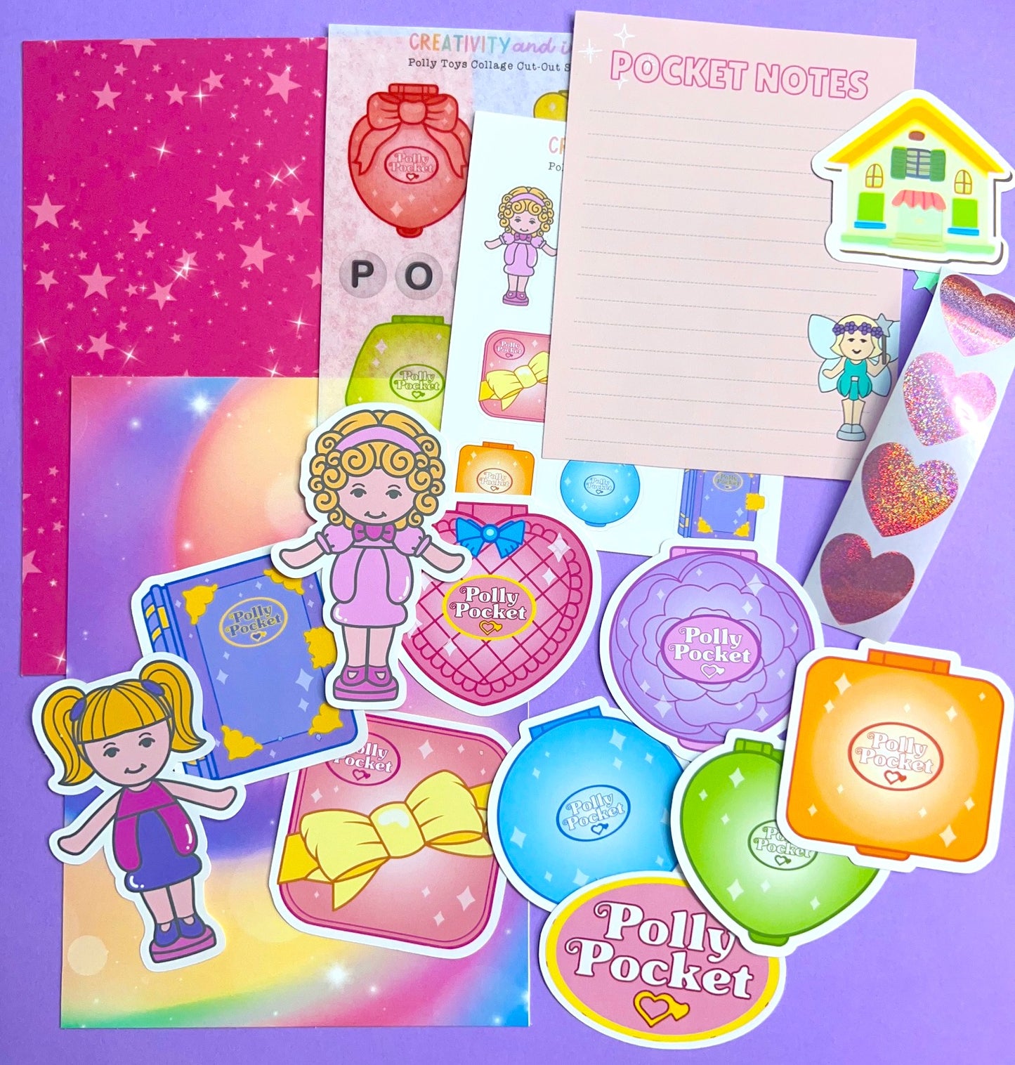NEW! Polly Doll / Collage & Sticker Pack