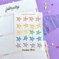 Rainbow Stars Sticker Sheet