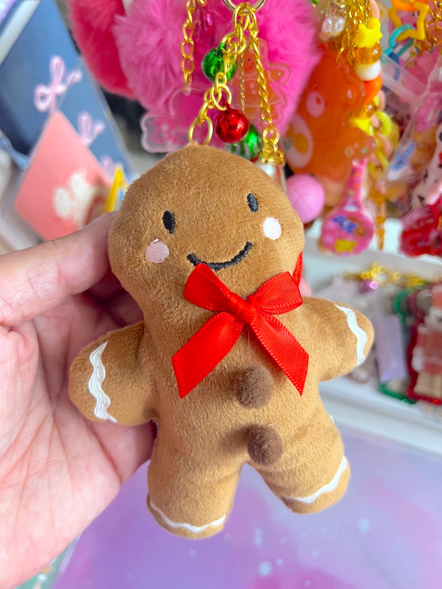 Handmade Gingerbread Friends LARGE Bag Charm / Keychain (LIMITED)