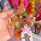 Handmade Gingerbread Friends LARGE Bag Charm / Keychain (LIMITED)