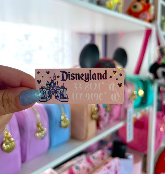 D-land Coordinates / Glitter Die Cut Sticker