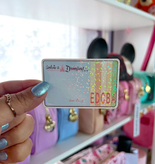 D-land E Ticket / Glitter Die Cut Sticker