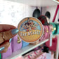 1st Visit Button / Glitter Die Cut Sticker