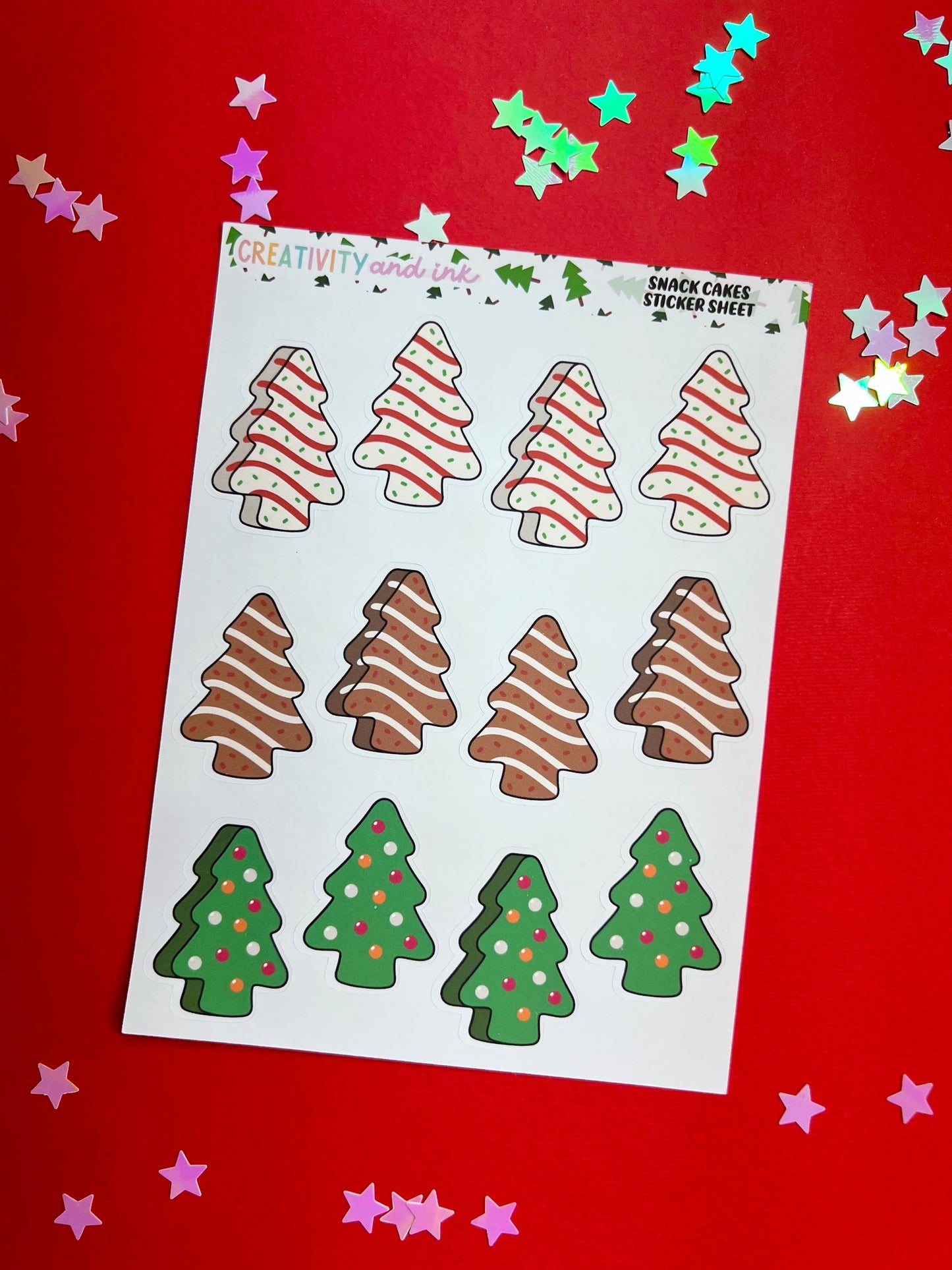 Snack Cake Sticker Sheet