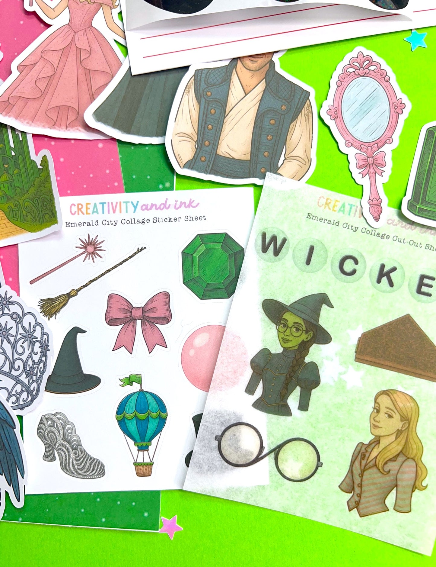 NEW! Emerald City / Collage & Sticker Pack