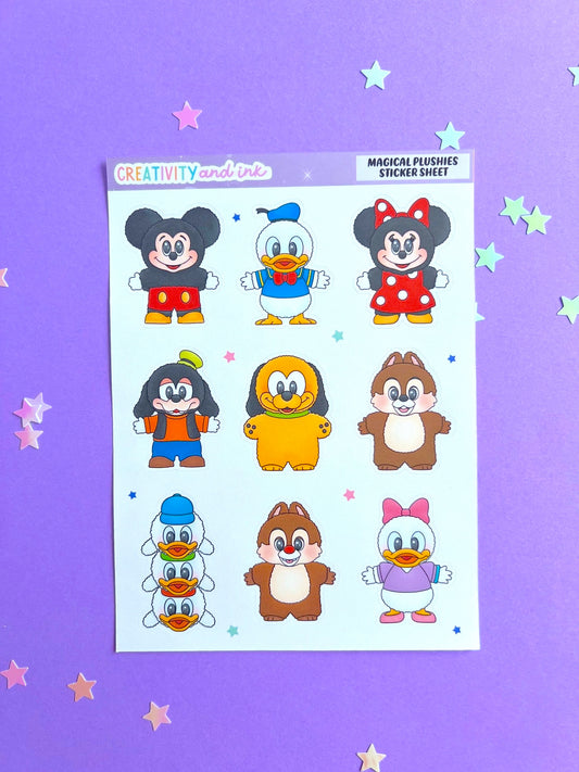 Magical Plushies Sticker Sheet