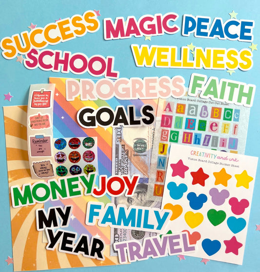 NEW! Vision Board / Collage & Sticker Pack