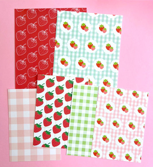 Strawberry FULL PAGE Sticker Pack