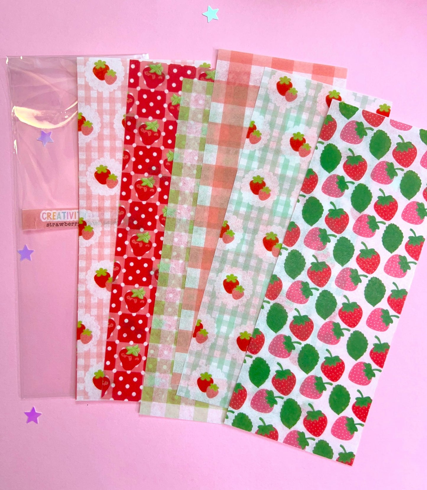 Strawberry Washi Paper Pack