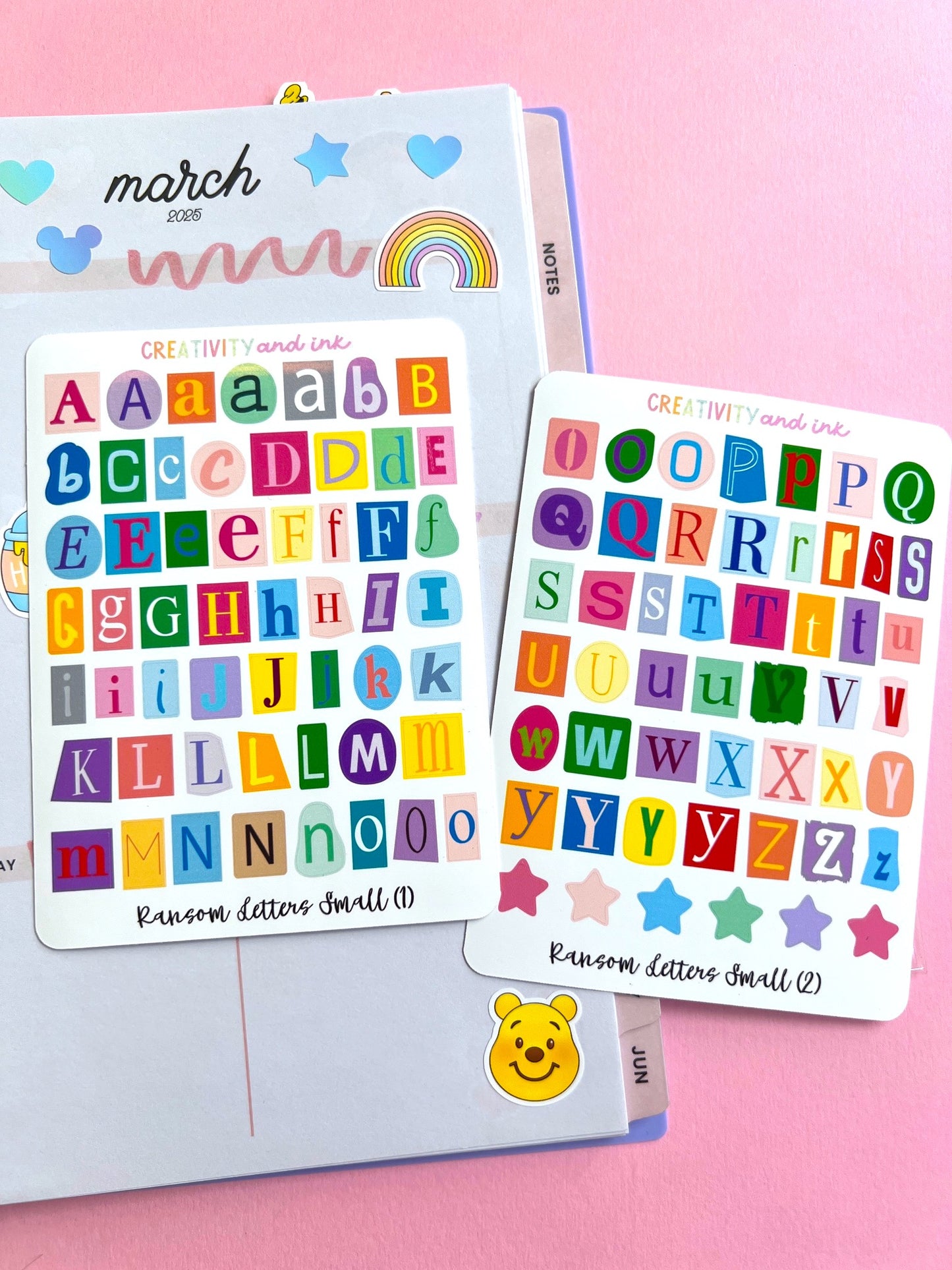 Small Ransom Letters Sticker SET – Creativity and Ink