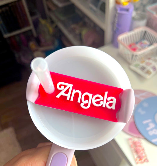 Doll Name Acrylic 40OZ Cup Topper