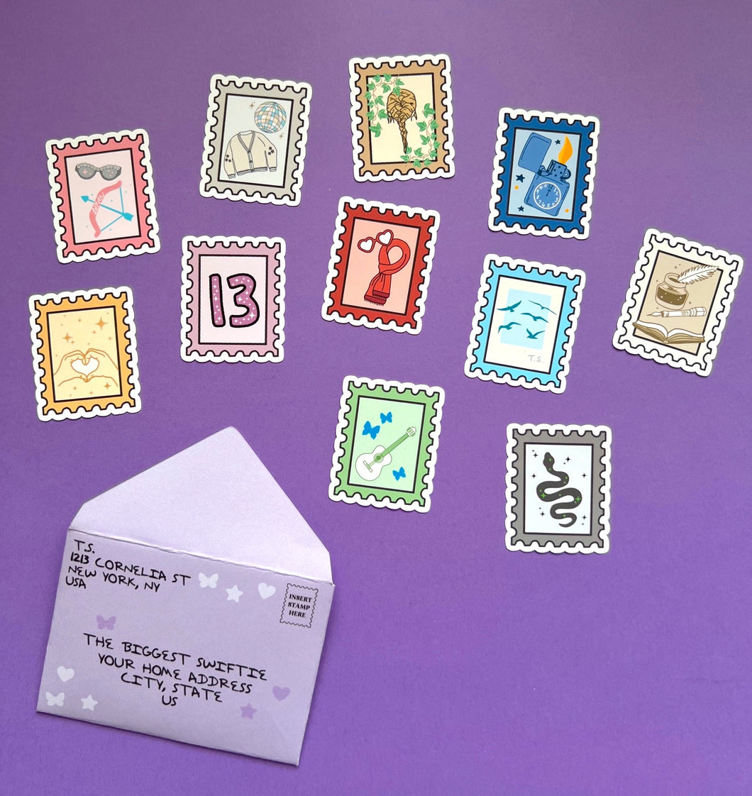 TS Album Stamps die cut sticker PACK