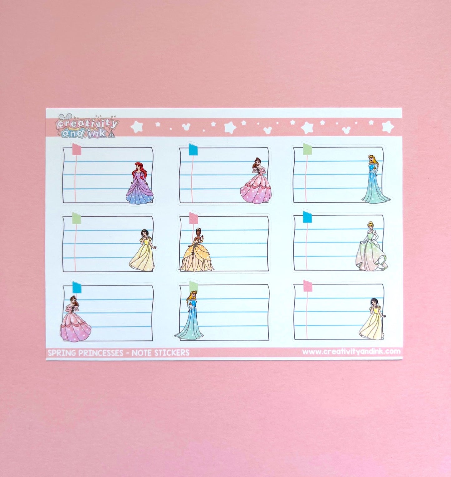 Spring Princesses / Notes Stickers