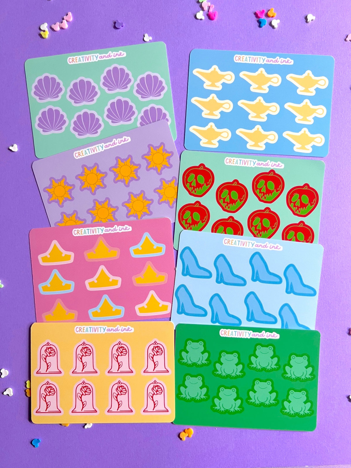 Princesscore Stickers Princess Icons Sticker Sheets – Creativity and Ink