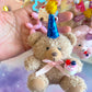 Handmade Birthday Bears LARGE Bag Charm / Keychain (LIMITED)
