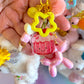 Handmade Birthday Bears LARGE Bag Charm / Keychain (LIMITED)