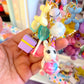 Handmade BIRTHDAY TRINKET Chunky  Bag Charm / Keychain (LIMITED)