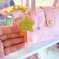 Glitter Star Wand Bag Charm / Keychain