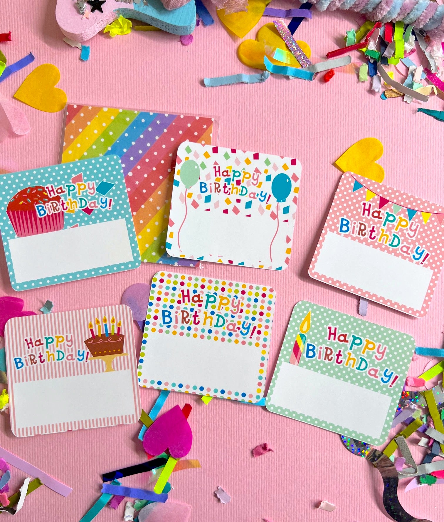 Birthday Labels / Die Cut Sticker Pack – Creativity and Ink